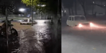 Las lluvias provocaron inundaciones en Vera, donde cayeron 400 milímetros de agua en la madrugada