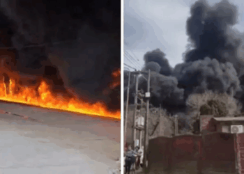 Terror en Totoras por la explosión de tanques de gasoil en un depósito de camiones