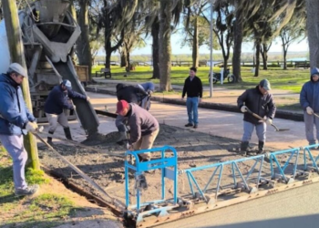Obra en marcha: avanza la pavimentación de avenida Alameda en Gaboto