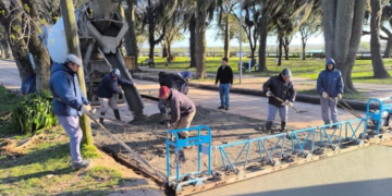 Obra en marcha: avanza la pavimentación de avenida Alameda en Gaboto